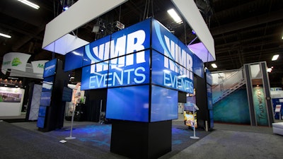 NMR Events Booth @ Exhibitor: Custom Seamless Displays as Booth Structure