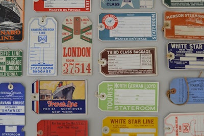 Luggage tags, from $8.50 to $12 each, available nationwide from Eclectic Props
