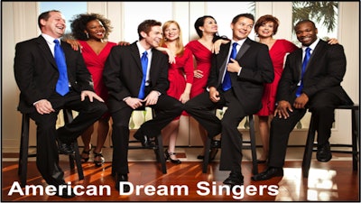 This group of young and inspiring Men and Women are just what an event, such as the 4th of July or Memorial day needs. Let these uplifting vocalists, with lush Harmonies and beaming faces; celebrate America with you. 5-35 Vocalists.