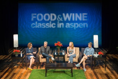 Theater Aspen was the site of all of the event’s “Classic Conversations” panel discussions, moderated by Food & Wine editor in chief Dana Cowin.