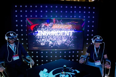 The “Insurgent—Shatter Reality” tour offered consumers interactive 3-D virtual reality simulations with Oculus-powered Samsung Galaxy Gear VR headsets.
