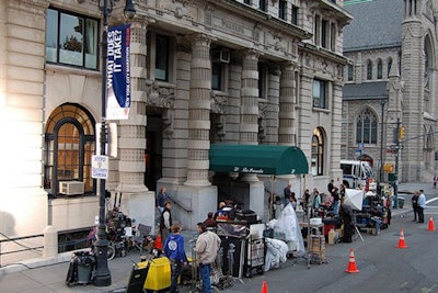 Knight security NY guarding a film set