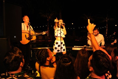 Marina and the Diamonds performed at a concert overlooking the hotel's pool. The indie darlings were a thematic match at the dedication event for an independent hotel brand.