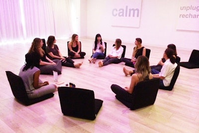 Natalie Alcala organized a Fashion Mamas L.A. event in January, at which the Mama Circle provided childcare while guests participated in a meditation session at Unplug Meditation in Los Angeles.