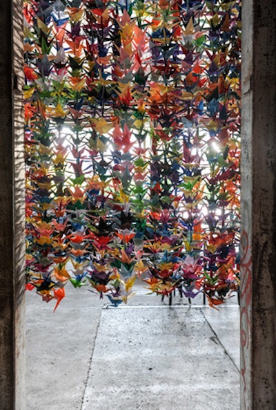 This year's event had a Tokyo theme, underscored by origami cranes hanging from doorways.