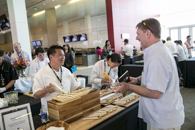 On Saturday and Sunday, a Grand Tasting event let guests sample snacks from local chefs and restaurants. The Slanted Door, for example, served coconut rice pudding with mango gelée and shiso (an Asian culinary herb).