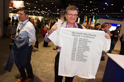 Organizers are offering the custom U.S. partner tour T-shirts as a way to celebrate longtime attendees.