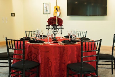 The Founder’s Room can be set for a corporate luncheon or dinner