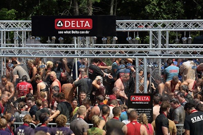 As part of its “HappiMess” marketing campaign, Delta Faucet set a world record for the most people showering at one time June 27 in Crawfordsville, Indiana. The event took place during the Indiana Warrior Dash with 331 people simultaneously cleaning up using an outdoor showering station equipped with 164 Delta showerheads.