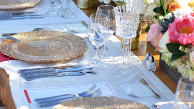 Tuscan Outdoor Villa Themed Dinner Tablescape
