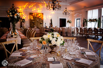 European Tuscan Garden Wedding Reception at The Bath Club