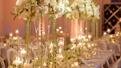 Evening Enchantment Wedding Reception Decor at The Bath Club