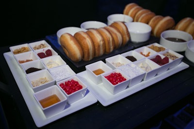 Attendees in the audience were not left out of the cooking challenge: They could also participate in a competition such as a doughnut-decorating battle.