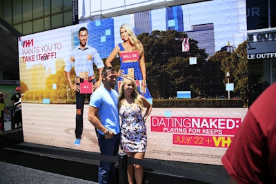 The new season's two primary contestants, Kerri Cipriani and Chris Aldrich, appeared for photo ops at the pop-up on July 17.