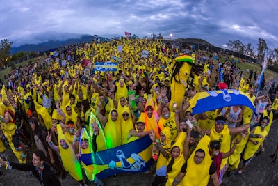 Swedish DJ duo Dada Life orchestrated a record for 'largest gathering of people dressed as fruits' at its festival, the Voyage, July 18 in San Bernardino, California. More than 620 people dressed as bananas as part of the stunt created in partnership with Fair Trade USA.