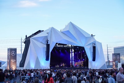 Artists such as Foster the People and Charli XCX performed on Mercedes’s Evolution Stage.