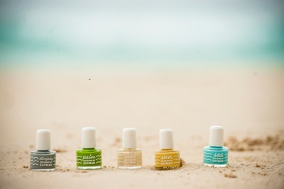 For the Engage14 summit in the Cayman Islands, Gifts for the Good Life put together mini manicure sets with nail polishes in beachy hues for guests. Prices range from $25 to $35 per custom set.
