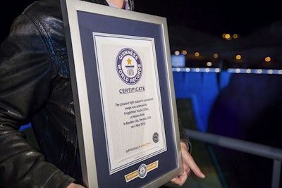 The Guinness World Records certificate presented to the team!
