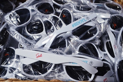 During Thrillist's “Best Day of Your Life” event in June 2014, Stoli handed out branded sunglasses and sweatbands to attendees.
