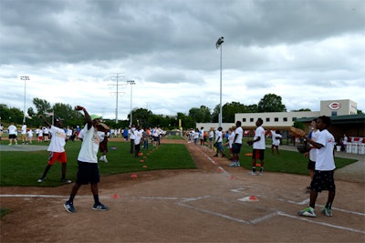 During Major League Baseball’s All-Star Game festivities July 9 in Cincinnati, the league and the Cincinnati Reds created the largest game of catch. The record was part of the league’s Play Ball initiative and consisted of 529 pairs of people throwing baseballs and softballs.