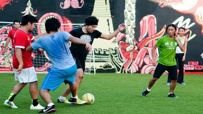 The school’s soccer field is ideal for outdoor activities.