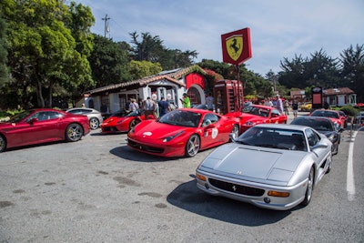Dozens of Ferraris, both vintage and modern, congregated at Casa Ferrari during the four-day pop-up. Ferraristi could pull into the Pit Stop area and get refueled, receive a quick detailing of their vehicle by Meguiar's, or simply stop in for an espresso courtesy Filicori Zecchini and bite of Italian fare.