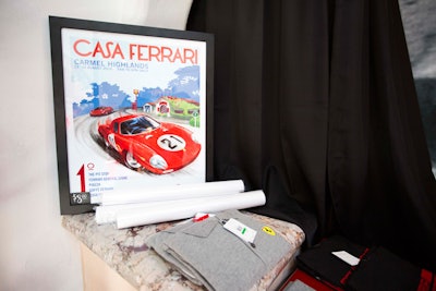 From posters to six-figure Hublot timepieces to the debut of Ferrari's upscale Prima line of furnishings, Casa Ferrari offered a vast array of merchandise for the die-hard motor head. A special poster commemorating Casa Ferrari was particularly popular with those seeking a keepsake from the memorable pop-up.