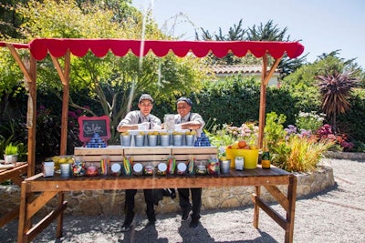 Those with a sweet tooth or simply seeking a cold dessert were invited to help themselves to the Grom gelato stand. Casa Ferrari served everything from Champagne and espresso to a full lunch and dessert for invited guests.