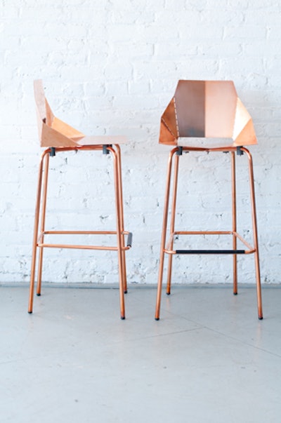 Copper stool by BluDot, $65 per day, available nationwide from Patina