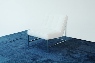 Ashton white microfiber lounge chair with chrome base, $250, available on the West Coast and throughout the mid-Atlantic region from Taylor Creative Inc.