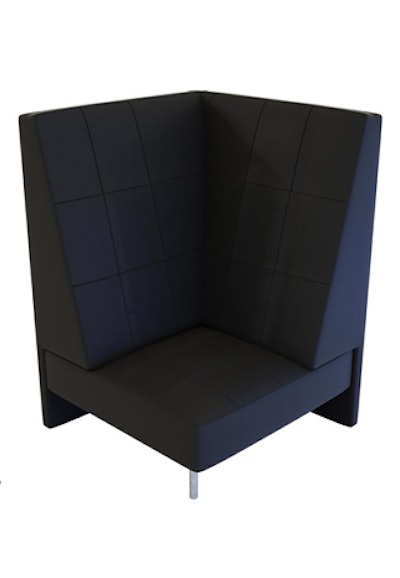 Endless high back corner chair in black and white, price upon request, available nationwide from Cort Event Furnishings