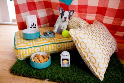 Rixner & Wright invited everyone to its picnic, including Fido, with his own on-theme doggy bed and accoutrements.