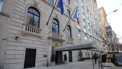 The front façade of the Consulate General of France, located at 934 Fifth Ave.