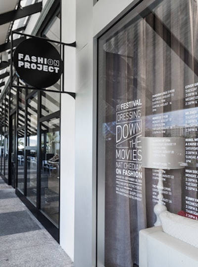 The Fashion Project is located on the third floor of the Bal Harbour Shops in a former storage space. It coordinates programming with neighboring store. The bookstore Books & Books, for example, now features a selection of books on film and fashion.