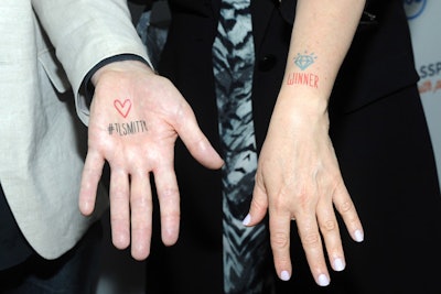At a party celebrating Travel & Leisure's Social Media in Travel & Tourism Awards (known as the Smittys) in June 2013, guests could choose from an assortment of temporary hand-drawn-inspired tattoos.