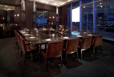 Above e11even - overlooks Maple Leaf Square with built in projector and screen and natural light