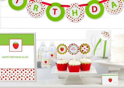 Strawberry Party Decor Kit