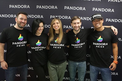 Pandora employees volunteered with the Ally Coalition last month at the Los Angeles L.G.B.T. Center.