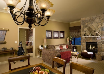 Living Room in a One Bedroom Suite at Grand Casades Lodge at Crystal Springs Resort