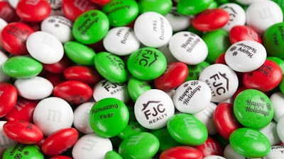 M&M'S customized with your logo is the perfect holiday gift and party favor.