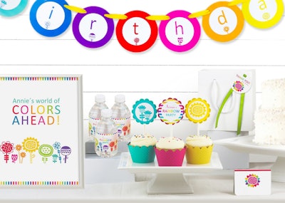 Rainbow Party Decor Kit