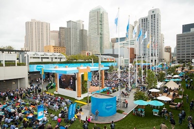 This year attendees experienced a new design and a new name (Dreampark) for the area between the north and south buildings of the Moscone Convention Center. Spanning a full city block, Dreampark included food, beanbag lounges, live music on two stages, giant screens streaming the keynote sessions, games, and volunteer opportunities.