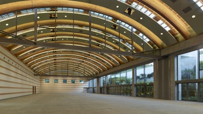 Guerin Pavilion offers a state-of-the-art kitchen and modern architectural design. Photo by Timothy Hursley.