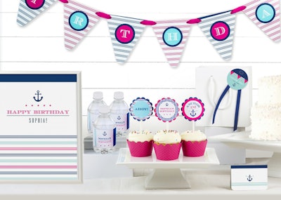 Nautical Girl Party Decor Kit