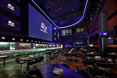 Arena - Visualize your presentation on all 200 tv’s and the 39ft HD TV , while your guests watch from above and the main floor