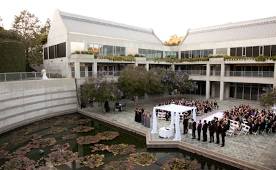 Designed to wow. The Taper Courtyard sets the stage for an unforgettable ceremony. Photo by Michael Segal.