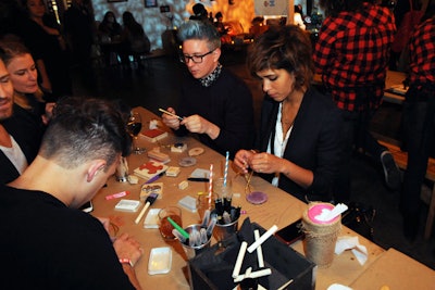 At a party celebrating the Toms for Target holiday partnership, held at the BookBindery in Culver City, California, in November 2014, guests created handmade ornaments.