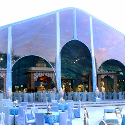 HBO celebrated the Emmy awards at a blue, India-themed party at the Pacific Design Center.