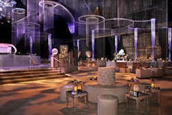 More than 45,000 Swarovski crystals were used to decorate the 67th Emmy Awards Governors Ball, which took place Sunday in the West Hall of the Los Angeles Convention Center.