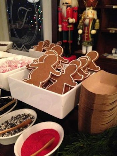At the How I Met Your Mother holiday party in Los Angeles at Fox Studios in December 2013, the show's cast and crew ate and played at a gingerbread-decorating station set up by Marina del Ray-based Schaffer's Genuine Foods.